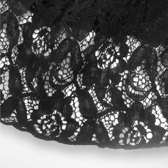 Y2K Layered Black Lace Skirt Goth Boho Rocker  Whimsigoth Deadstock - Picture 4 of 5